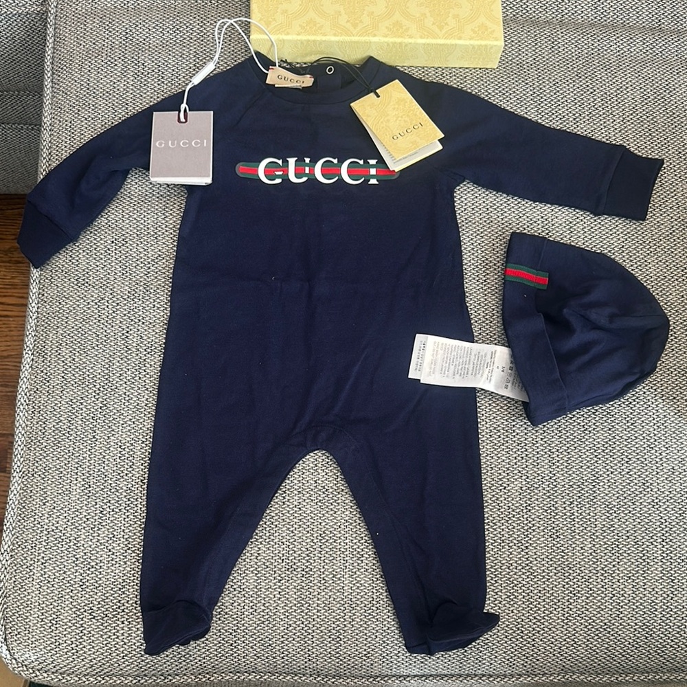 Gucci Navy Blue Kids One Piece